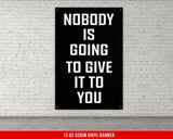 Motivational Wall Art Vinyl Banner Office Home Gym Decor Inspirational Fitness Workout Room Garage Gyms Strength Training
