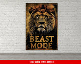 a picture of a lion on a brick wall