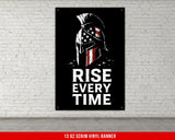 Gym Motivation Banner, Rise Every Time, Home Gym Decor, Weightlifting, Garage Gym Flag, Spartan Helmet, Fitness Banner, Custom Gym Banners
