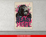 a picture of a gorilla on a brick wall