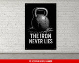 Iron Never Lies Banner, Home Gym Wall Art, Kettlebell Fitness Motivation, Garage Gym Decor, Custom Gym Banners, Weightlifting