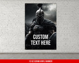 Spartan Banner For Home Gym Decor Weightlifting Motivational Quote Wall Art Fitness Powerlifting Inspirational Custom Dorm Garage Gym Gift