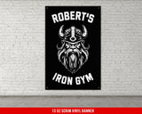 Custom Vinyl Banner | Home Gym Decor | Large Quote Wall Art | Motivational Inspirational | Your Name Custom Banner | Viking Warrior