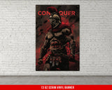 a poster of a roman warrior holding a sword