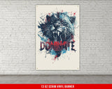 a picture of a cat with the words dominate on it