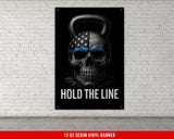 Gym Banner Weightlifting, Home Gym Decor, Thin Blue Line Banner, Inspirational, Motivational Quote, Wall Art, Garage Gym, Custom Banners