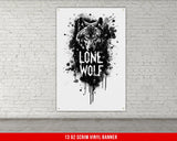 a picture of a wolf with the words lone wolf on it