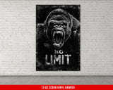 a black and white picture of a gorilla on a brick wall