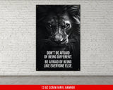 Don't Be Afraid Home Gym Banner - Inspiration - Weightlifting Decor - Motivation - Gym Gift - Custom Text - Lion V1