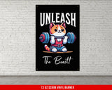 a picture of a cat lifting a barbell