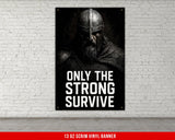 Viking Banner, Home Gym Decor, Weightlifting Motivation, Fitness Banner, Garage Gym, Motivational Quote Wall Art