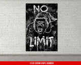 a black and white picture of a gorilla with the word limit on it