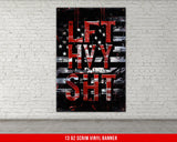 a picture of a brick wall with the words let live and shit on it