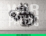 Gym Rat PNG SVG Motivational Workout Design for Fitness T-Shirts Sublimation Artwork Digital Download