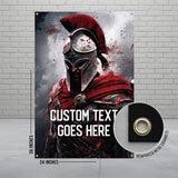 Spartan Warrior Wall Art, Medieval Knight Poster, Large Canvas Print, Home Decor, Viking Themed Decoration, Unique Wall Hanging, Gift Idea