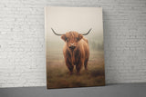 Highland Cow Art Print, Misty Highland Cattle Wall Art, Rustic Farmhouse Decor, Scottish Animal Poster, Unique Nature Home Art

Highland Cow