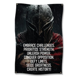 Spartan Warrior Motivational Poster, Gym Wall Art, Inspirational Fitness Decor, Workout Room Decor, Athletic Decor, Man Cave Poster