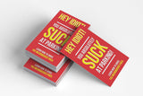 You Suck At Parking - Funny Business Cards, Gag Gifts for Drivers, Bad Parking Notes, Humor, Set of 50 Cards