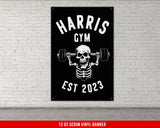 Custom Vinyl Banner | Home Gym Decor | Large Quote Wall Art | Motivational Inspirational | Your Name Custom Banner | Skeleton