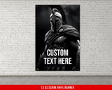 Spartan Banner for Home Gym Decor, Motivational Quote Wall Art, Fitness Powerlifting Inspiration, Garage Gym Gift Flag