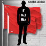 Custom Double Sided Pole Flag | Personalized Flag Home, Yard, Boat, Beach, or Gym | Indoor Outdoor Use | 3x2 5x3 Sizes | Gift for Him or Her