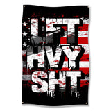 Lift Heavy Shit Flag, USA Patriotic Gym Decor, Workout Motivation Banner, Fitness Training Wall Art, Home Gym Accessories