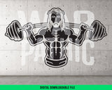 Jesus Gym PNG SVG Inspirational Workout Design for Christian Fitness T-Shirts Mugs Sublimation Artwork Digital Download
