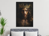 Jesus Christ Crown of Thorns Art, Christian Religious Decor, Spiritual Wall Art, Faith Based Divine Portrait, Sacred Biblical Image, Modern