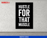 Motivational Quotes Canvas Set - Home Gym Decor - Office Wall Art - Hustling Entrepreneur Inspiration - Fitness Hustle Weightlifting