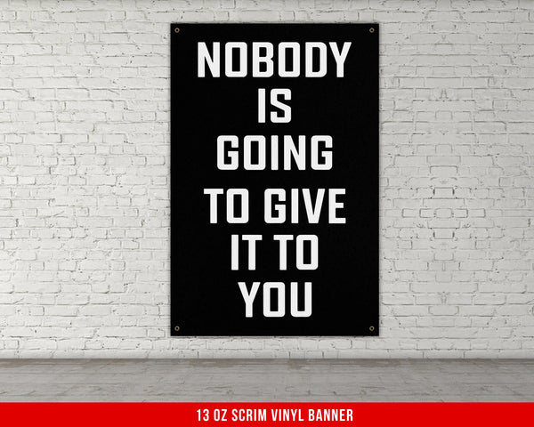 Motivational Wall Art Vinyl Banner Office Home Gym Decor Inspirational Fitness Workout Room Garage Gyms Strength Training