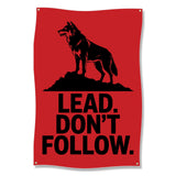 Lead Dont Follow Wolf Poster, Motivational Wall Art, Wilderness Decor, Inspirational Quote Sign, Gift for Leaders, Office Decoration