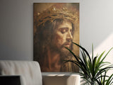 Jesus Christ Portrait, Crown of Thorns Art, Christian Wall Art, Religious Home Decor, Spiritual Painting, Divine Savior, Holy Messiah

Jesus