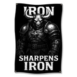 Iron Sharpens Iron Gym Decor Poster, Motivational Fitness Wall Art, Gym Wall Hanging, Workout Inspiration, Bodybuilding Poster