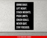 Motivational Quote Banner Garage Gym Decor Lift Heavy Wall Art Fitness Inspirational Flag Powerlifting Dorm Weightlifting Gift