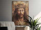 Jesus Christ Crown of Thorns, Christian Religious Wall Art, Spiritual Home Decor Painting, Sacred Holy Image, Faith Gift