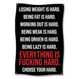 Motivational Gym Wall Art, Fitness Inspirational Poster, Choose Your Hard Quote, Gym Decor, Home Workout Inspiration