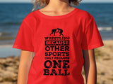 Kids Wrestler Shirt | Funny Wrestling Tee| One Ball | Wrestling Lover | Wrestling Sports | Perfect Gift for Wrestlers | Wrestling Lover