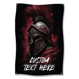Spartan Warrior Helmet Art Print, Gym Wall Decor, Motivational Poster, Custom Text, Home Gym Inspiration, Fitness Room Artwork