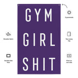 Gym Flags - Gym Sign - Home Gym Banner - Weightlifting Decor - Custom Gym Gifts For Women - Gym Girl