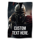 Spartan Warrior Poster, Gamer Wall Art, Custom Text Print, Video Game Decor, Unique Gift for Gamers, Man Cave Decoration