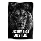 Lion Wall Art, Black and White Lion Poster, Majestic Lion Print, Wildlife Animal Decor, Regal Lion Artwork for Home, Safari Theme