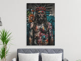 Modern Jesus Christ Graffiti Art Canvas Print, Urban Street Wall Decor, Edgy Contemporary Christian Spiritual Artwork, Unique Abstract Home