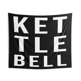 Kettlebell | Custom Gym Tapestry | Home Gym Flag Decor | Large Quote Wall Art | Motivational Inspirational | Banner