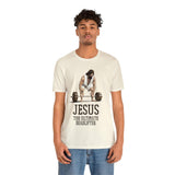 Religious Faith Gym Shirt | Jesus The Ultimate Deadlifter T-Shirt | Funny Vintage Christian Shirts | Christian Gym | Fitness Shirt