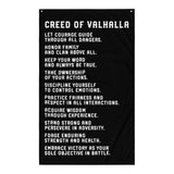 Gym Flags - Weightlifting Decor - Custom Home Gym Banner - Man Cave Wall Art - Gym Sign - Gym Gifts - Valhalla Creed