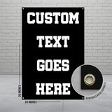 Custom Text Banner, Personalized Advertising Sign, Business Marketing Display, Customizable Event Poster Sign, Indoor Outdoor Use