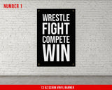 Wrestling Banners - Set of 4 - Gym Decor - Large Quotes Wall Art - School College Dorm - Sports Inspiration - Wrestlers