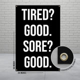Motivational Gym Banner, Fitness Wall Decor, Home Workout Poster, Inspirational Exercise Sign, Gym Motivation Poster