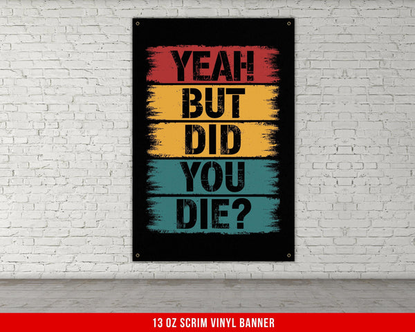 Motivational Vinyl Banner for Gym Office Home Decor Weightlifting Inspirational Quote Dorm Room Fitness Poster Wall Art