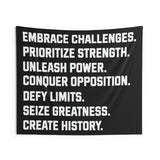 Motivational Gym Quote Tapestry, Fitness Wall Art, Weightlifting Decor, Custom Banner for Gym, Inspirational Tapestry for Home